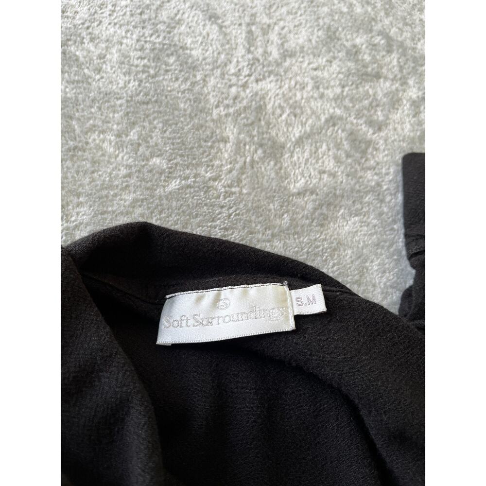 Vintage Soft Surroundings Black Cowl Neck Tunic Top Small Medium Oversized Baggy - Picture 8 of 13